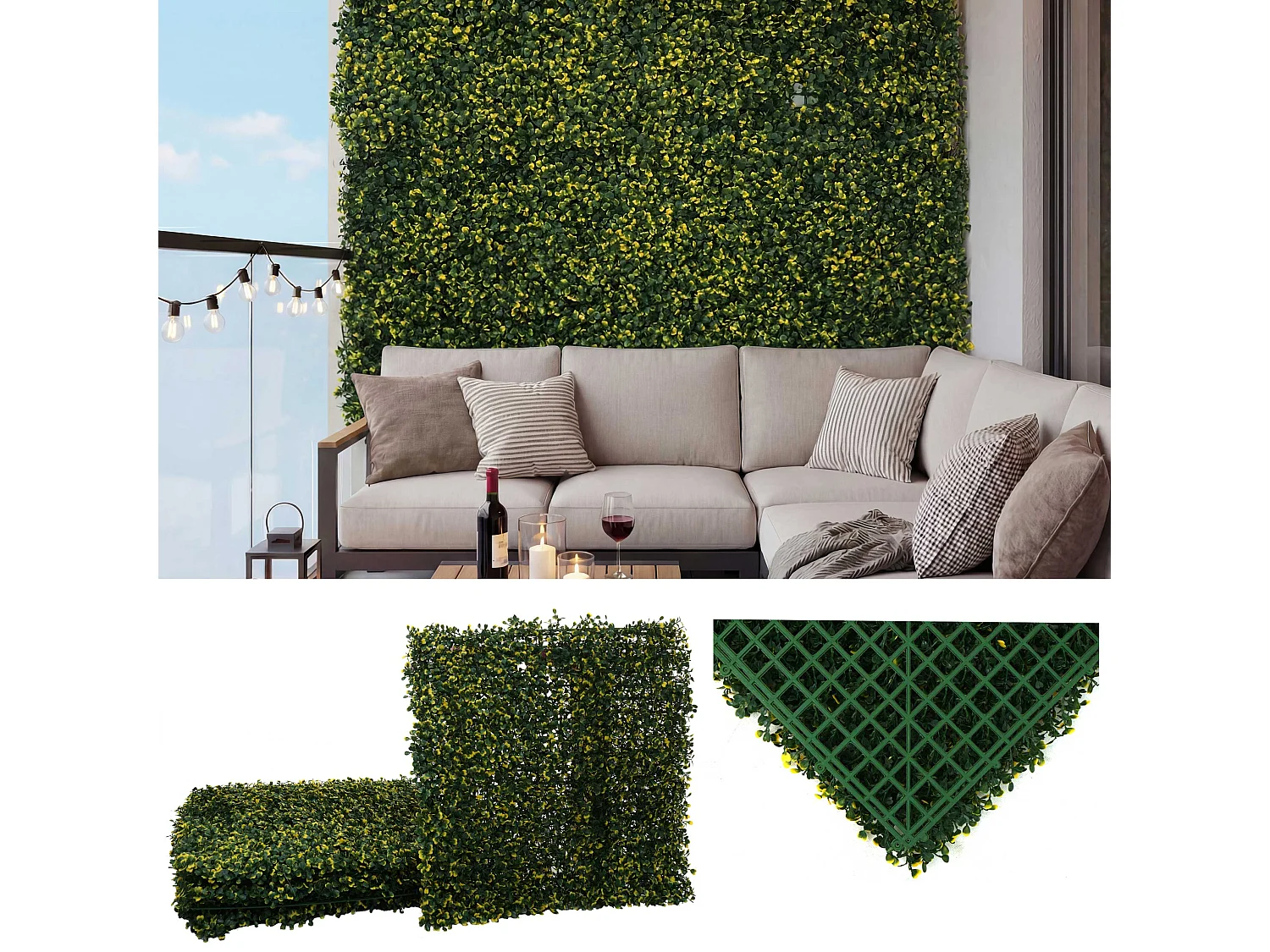 Płytka ścienna MCW-L78,  bukszpan zielono-żółty