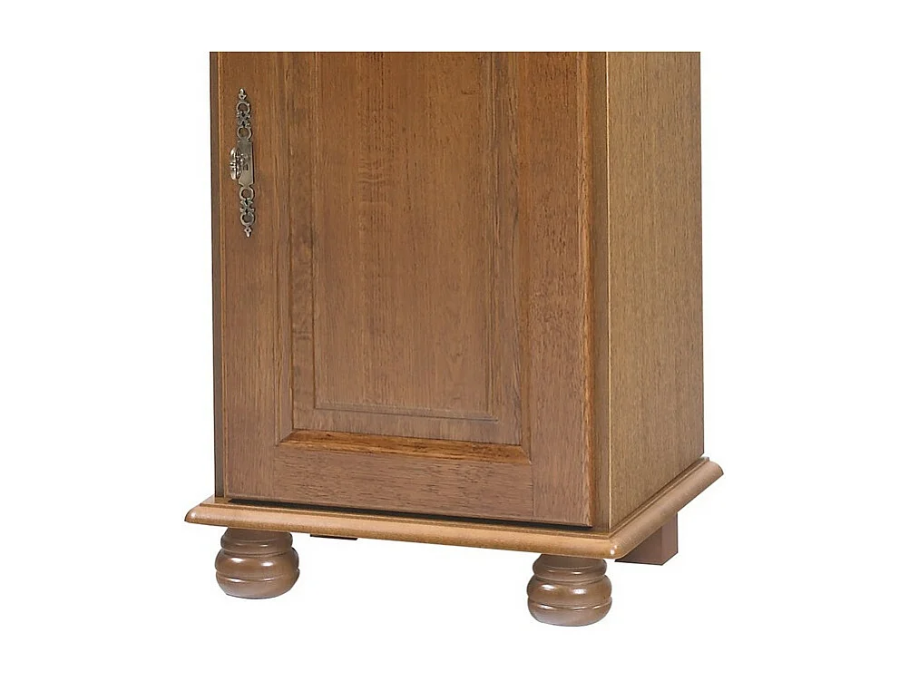 Bibliothèque 2 Portes Chêne Rustique 6 Niches L 44.2 H 182.2 P 33 cm