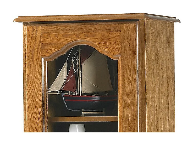 Bibliothèque 2 Portes Chêne Rustique 6 Niches L 44.2 H 182.2 P 33 cm