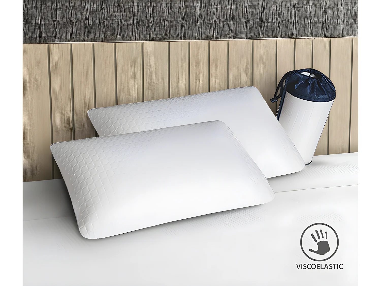 Conjunto de 2 Almohadas Visco Basic de SonnoMattress 90x35