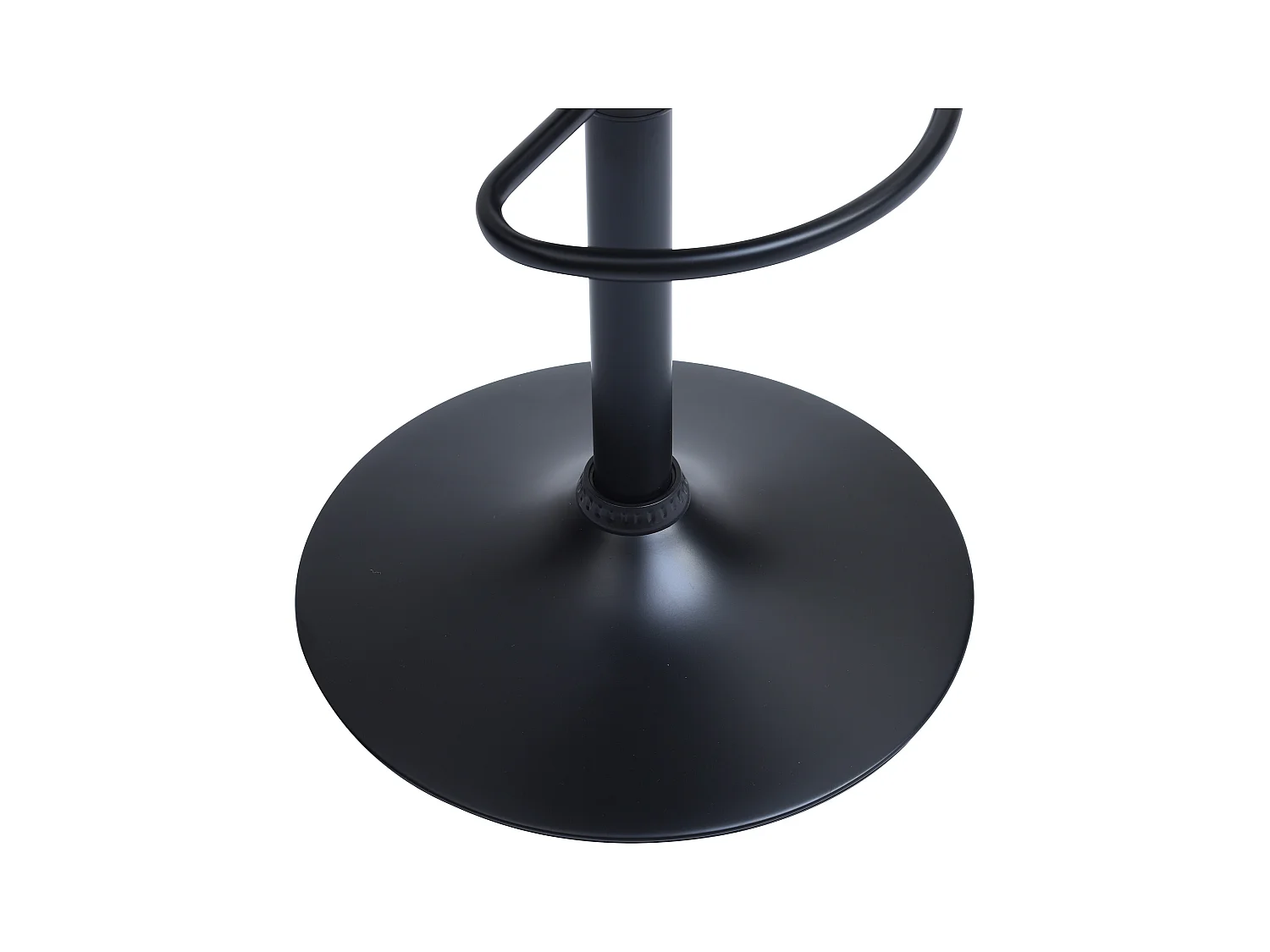 Taburete de bar de pana y metal - Altura ajustable - Negro - MASURIE