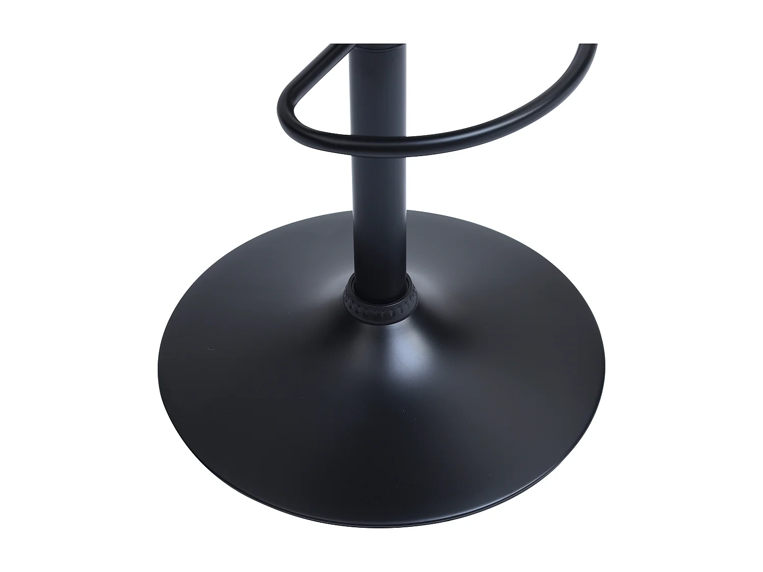 Tabouret de bar en velours et métal - Hauteur réglable - Noir - MASURIE