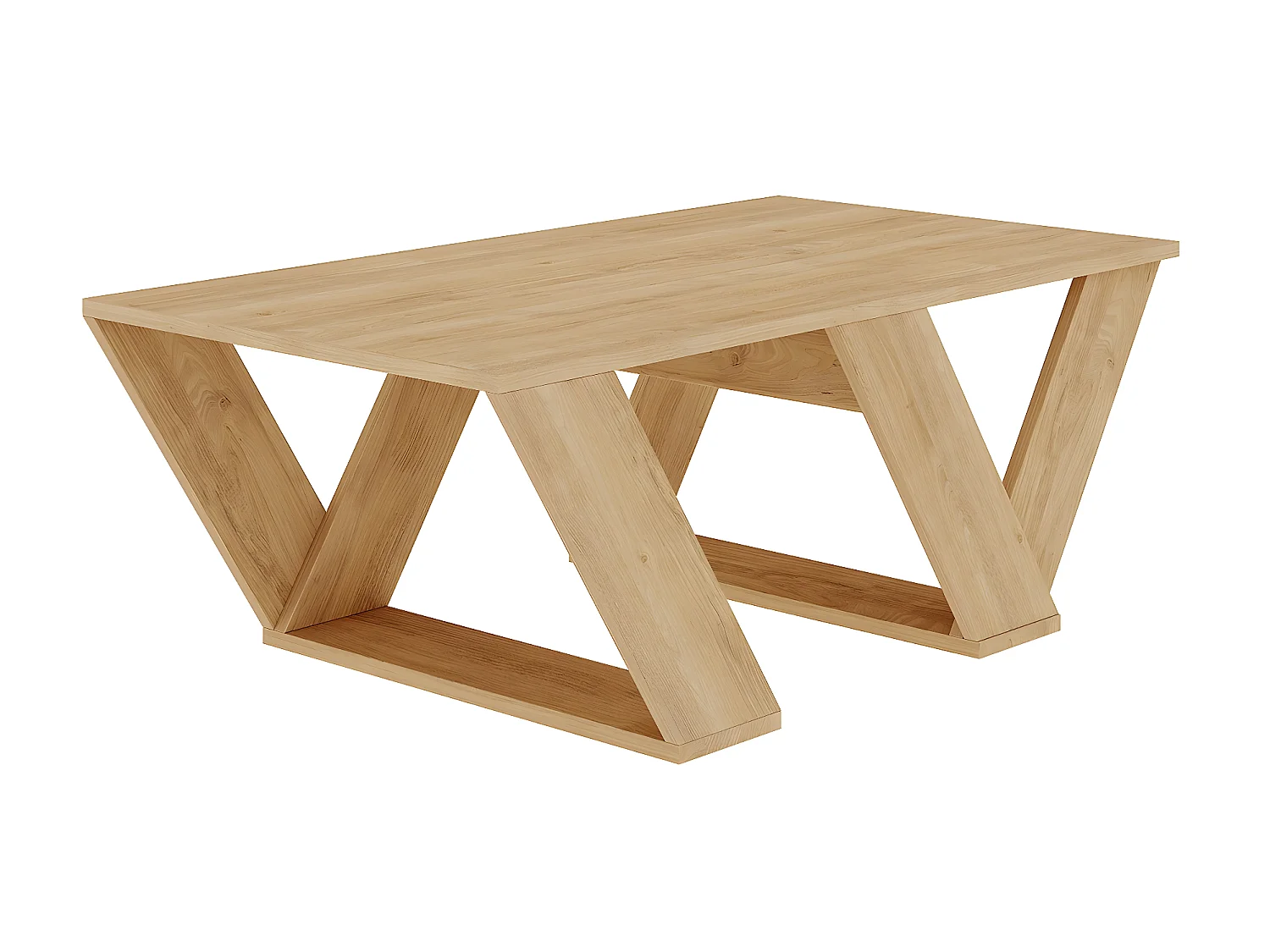 Table basse, table de salon coloris chêne cambrian - L. 110 x P. 60 x H. 40 cm