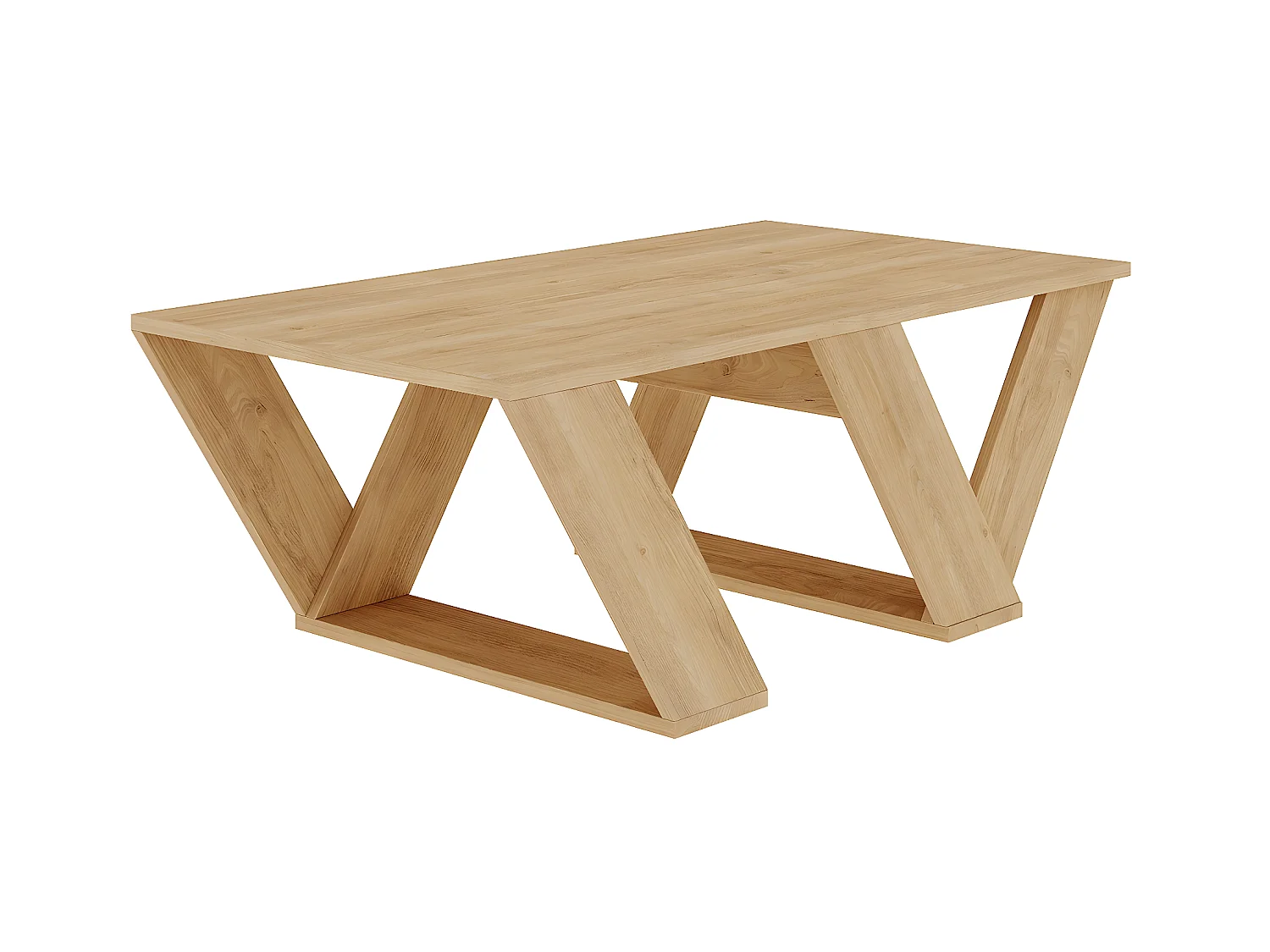 Table basse, table de salon coloris chêne cambrian - L. 110 x P. 60 x H. 40 cm
