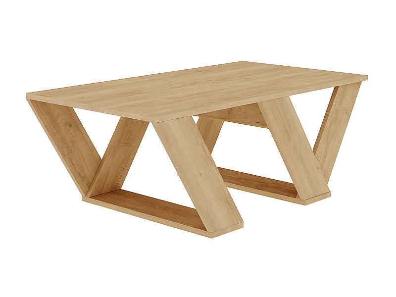 Table basse, table de salon coloris chêne cambrian - L. 110 x P. 60 x H. 40 cm