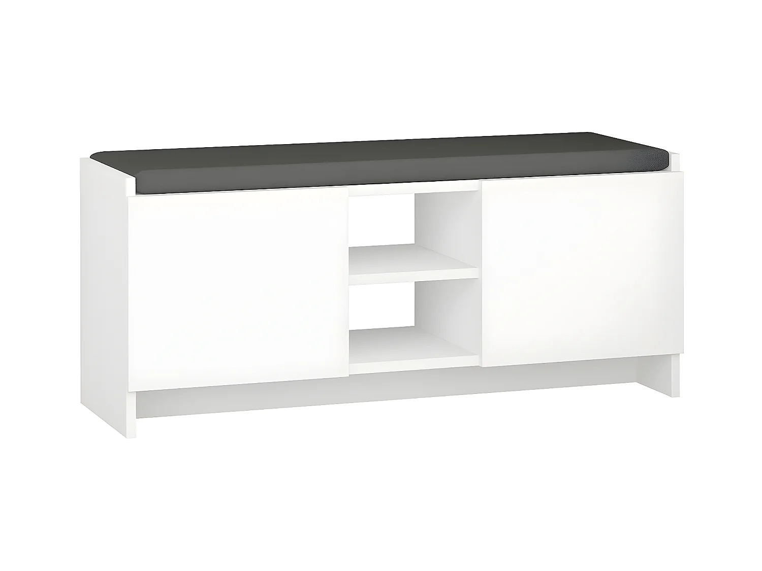 Etagère à chaussures, meuble à chaussures avec 2 portes coloris Blanc