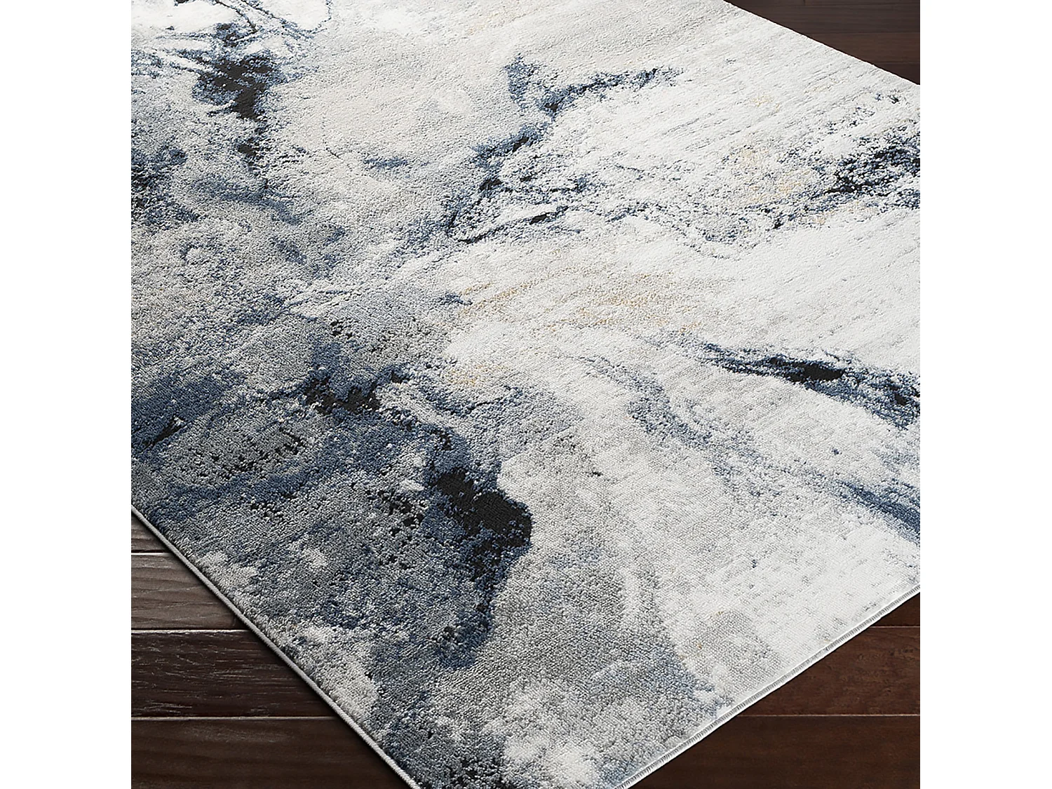 Modern Abstract Tapijt - Blauw/Grijs - 160x220cm - EMMA