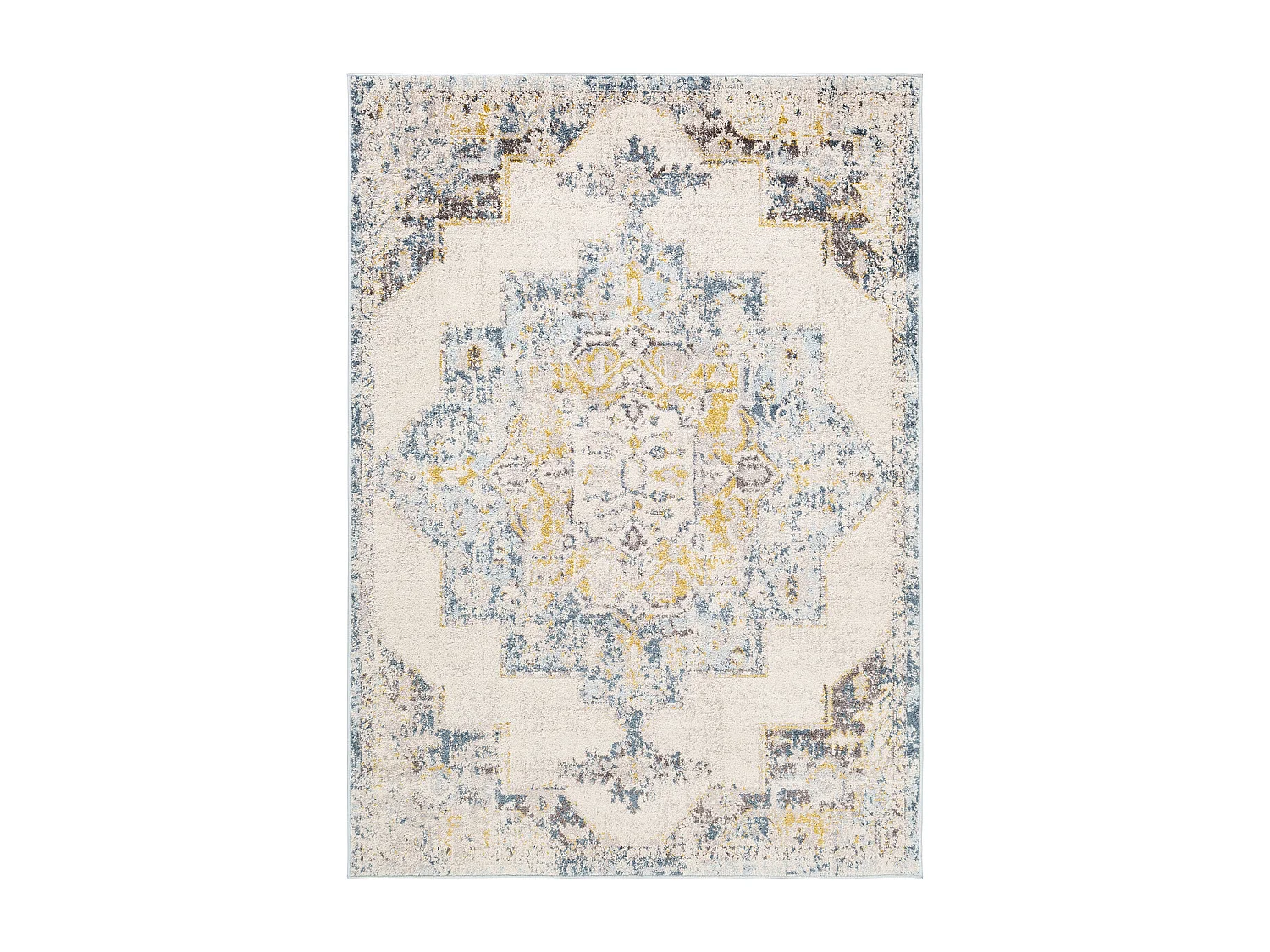 Vintage Oosters Tapijt - Geel/Ivoor - 200x275cm - SUN