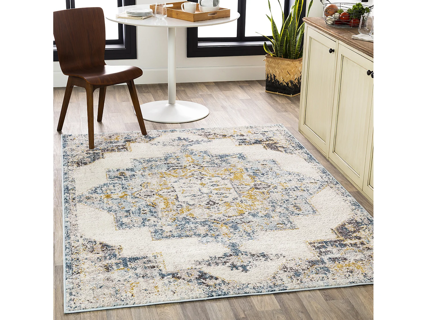 Vintage Oosters Tapijt - Geel/Ivoor - 200x275cm - SUN