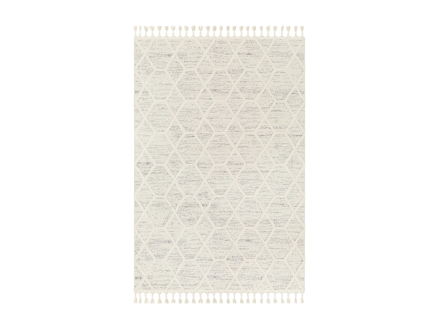 Tapis Scandinave Bohème - Ivoire/Gris - 160x213cm - NORAH