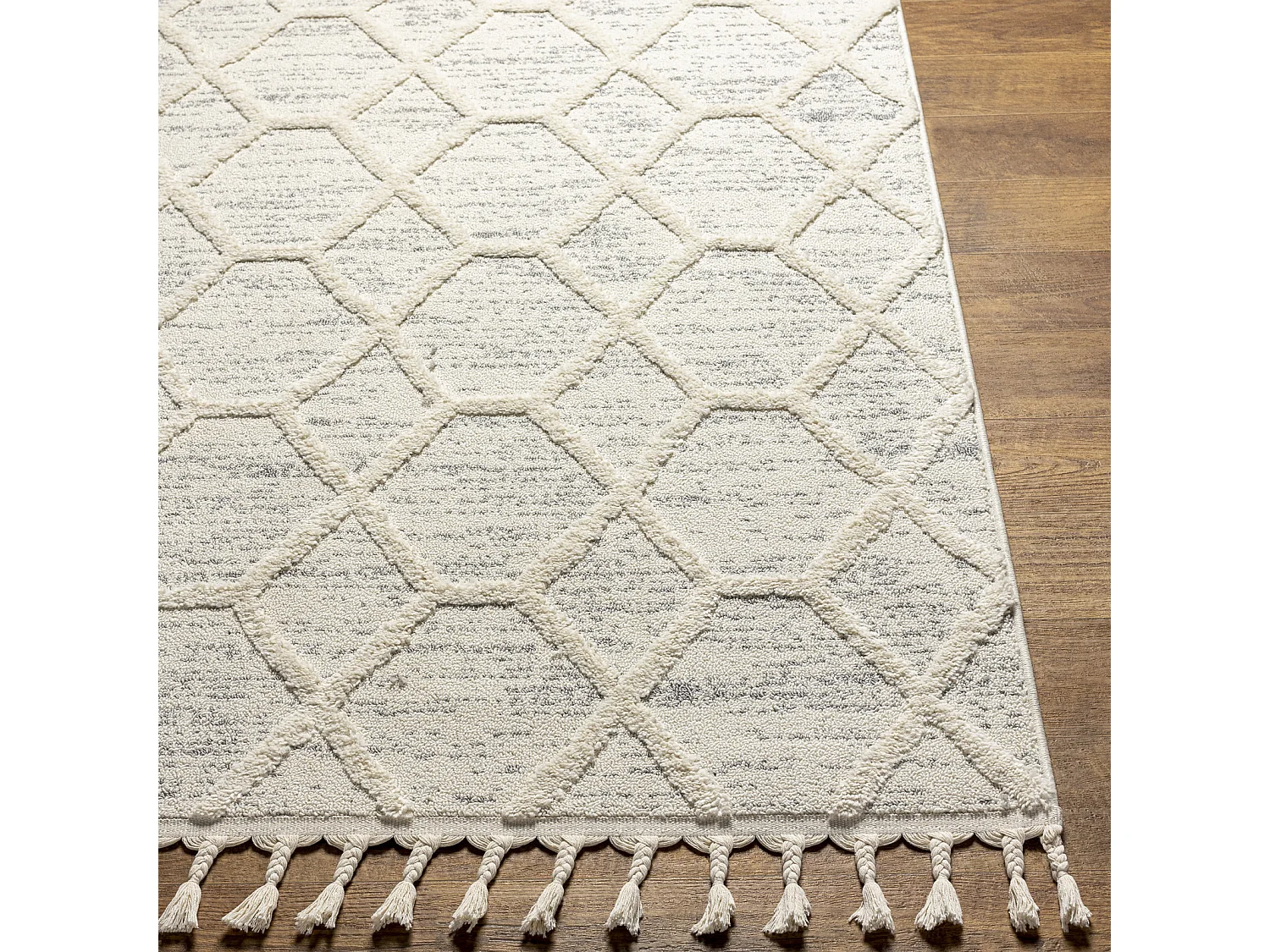 Tapis Scandinave Bohème - Ivoire/Gris - 160x213cm - NORAH