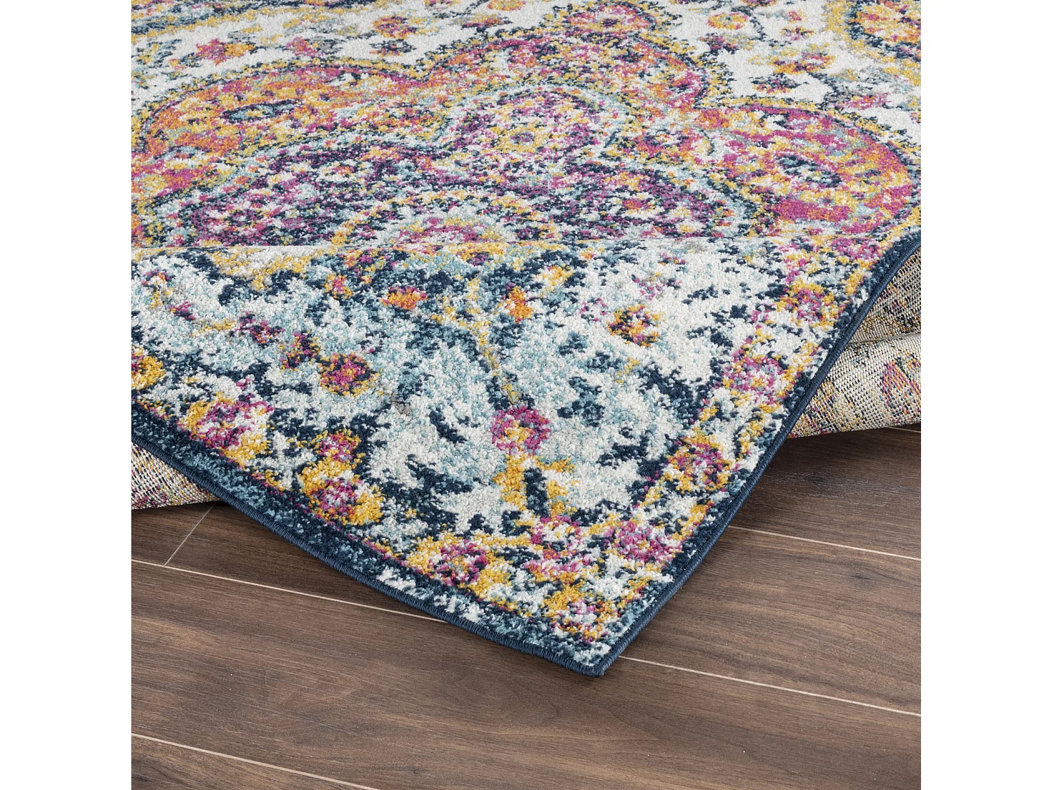 Vintage Oosters Tapijt - Meerkleurig/Roze - 120x170cm - JULIA