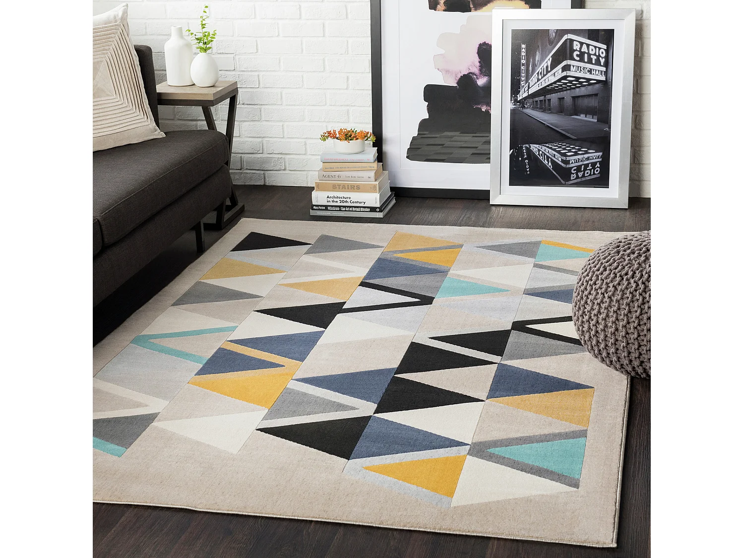 Modern Scandinavisch Tapijt - Meerkleurig/Grijs - 160x220cm - DELANEY