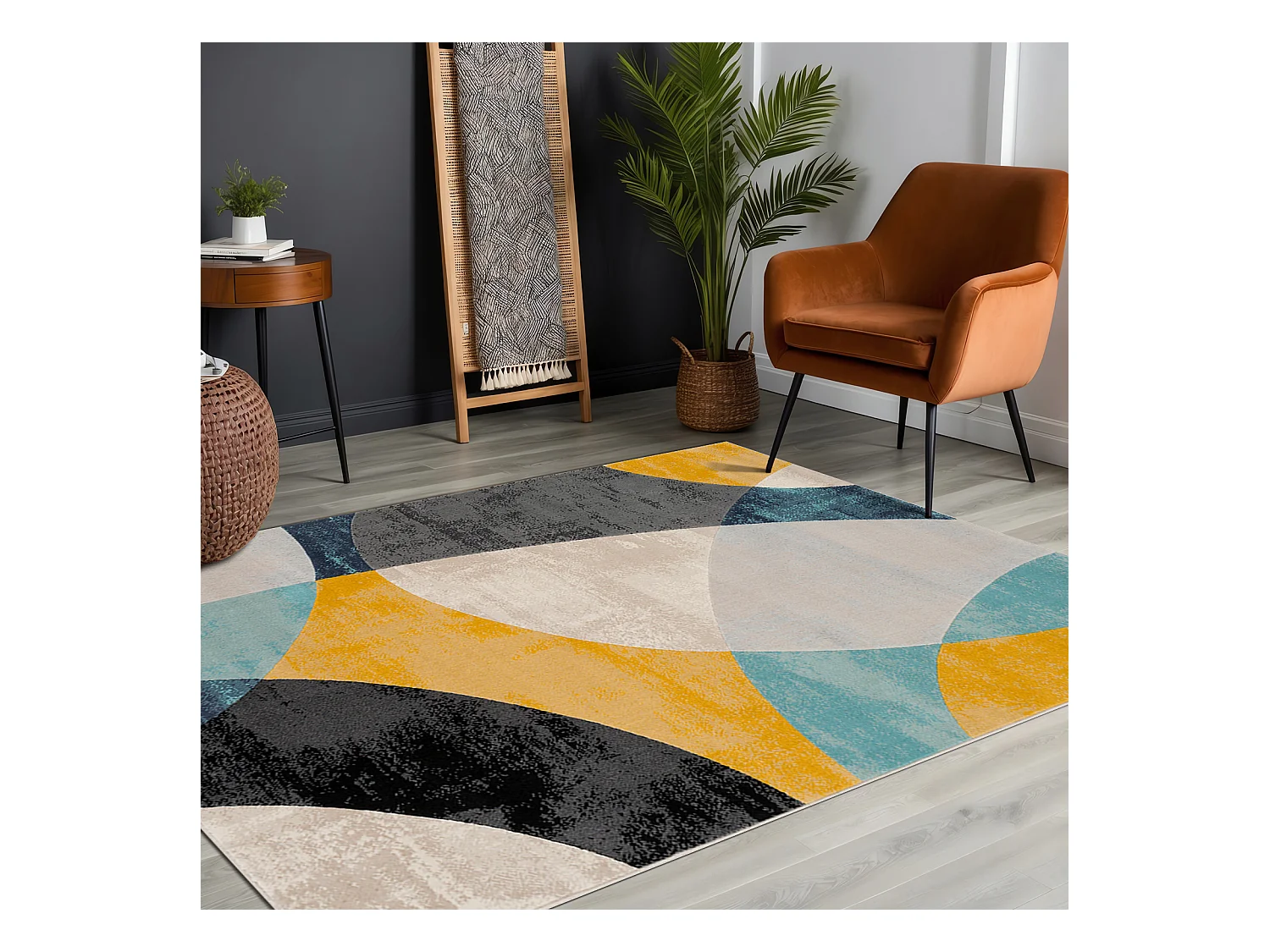 Modern Scandinavisch Tapijt - Meerkleurig/Blauw - 160x220cm - BEA