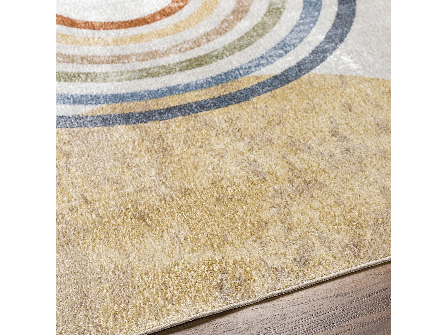 Tapis Scandinave Moderne Lavable en Machine - Multicolore/Beige - 160x213cm - BARBARA