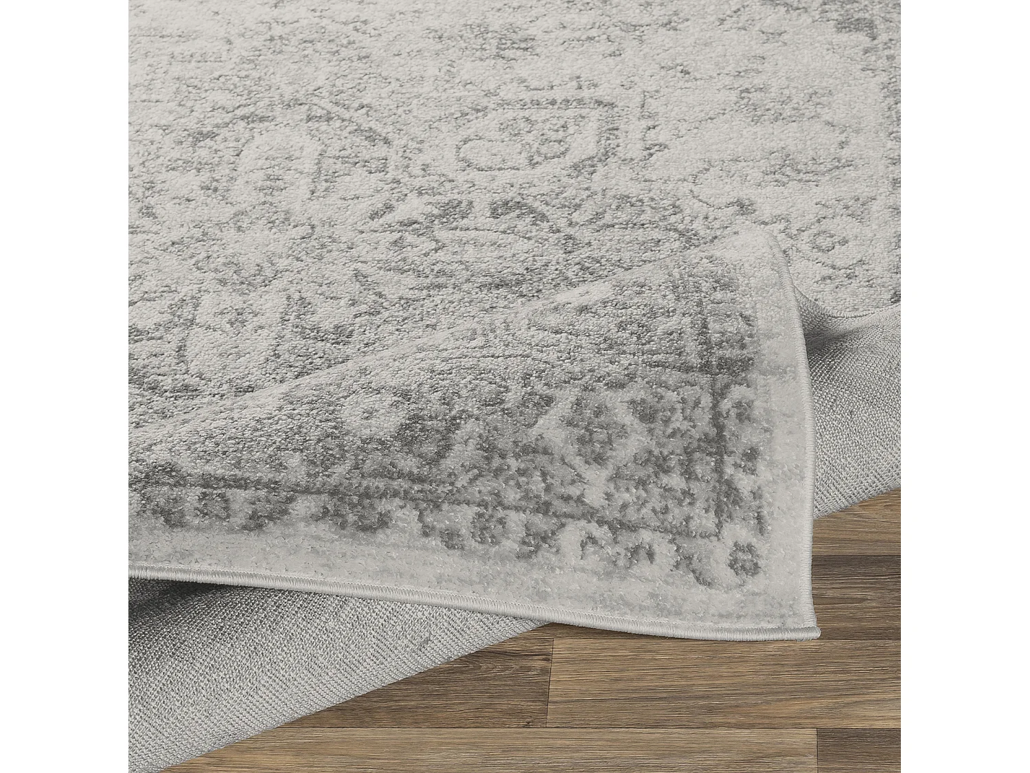 Tapis Vintage Oriental - Gris/Blanc - 160x220cm - FARAH