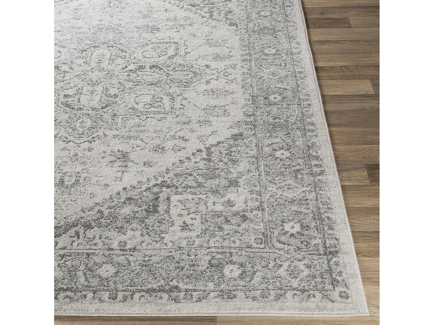 Tapis Vintage Oriental - Gris/Blanc - 160x220cm - FARAH