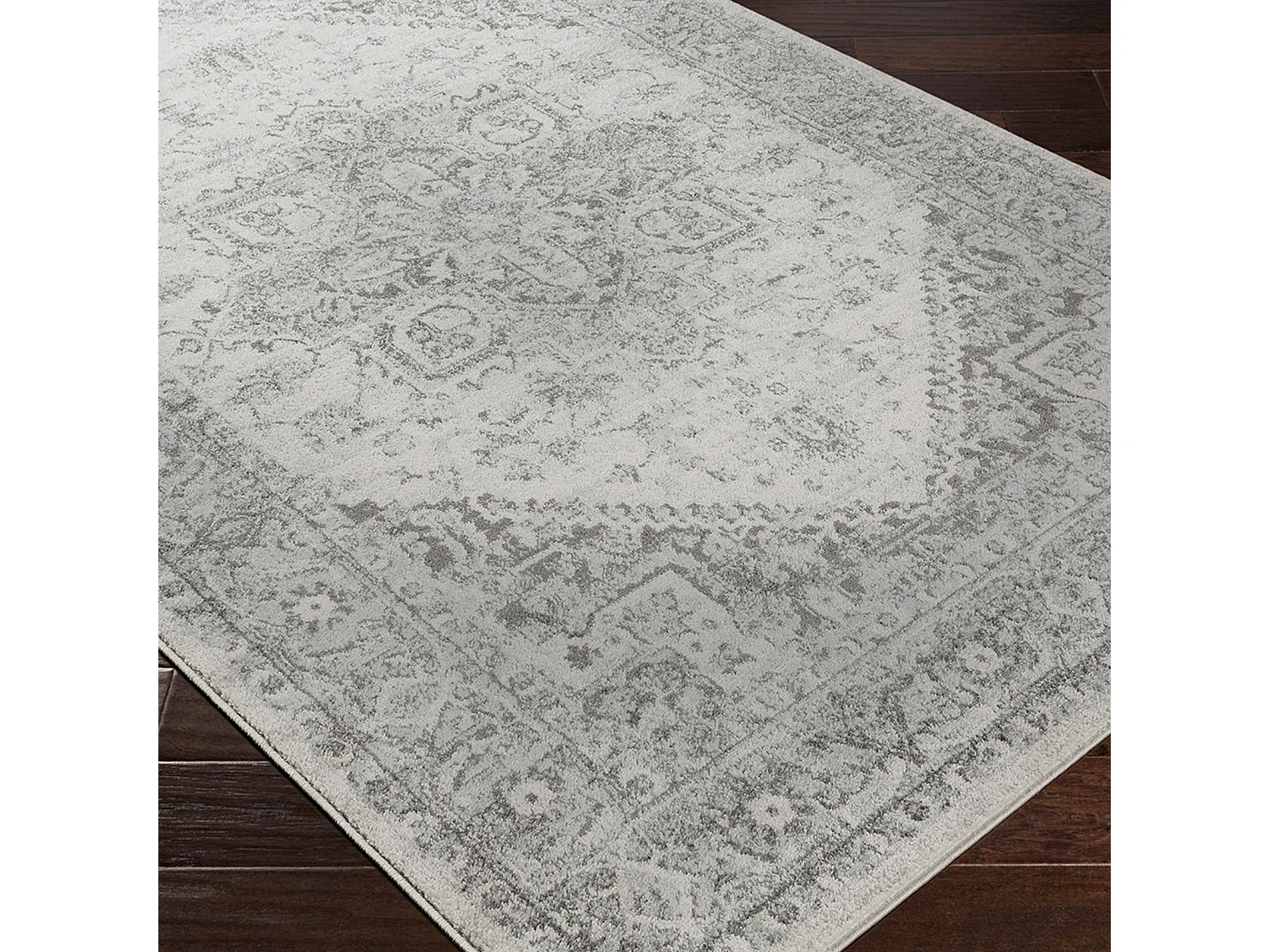 Tapis Vintage Oriental - Gris/Blanc - 160x220cm - FARAH