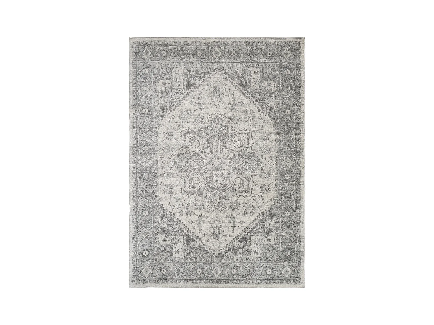 Vintage Oosters Tapijt - Grijs/Wit - 160x220cm - FARAH