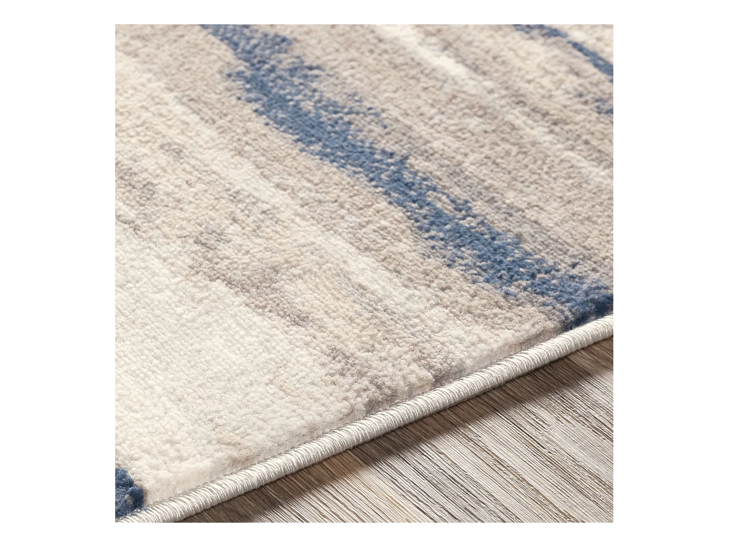 Tapis Scandinave Moderne - Blanc/Gris/Bleu - 200x275cm - PANDORA