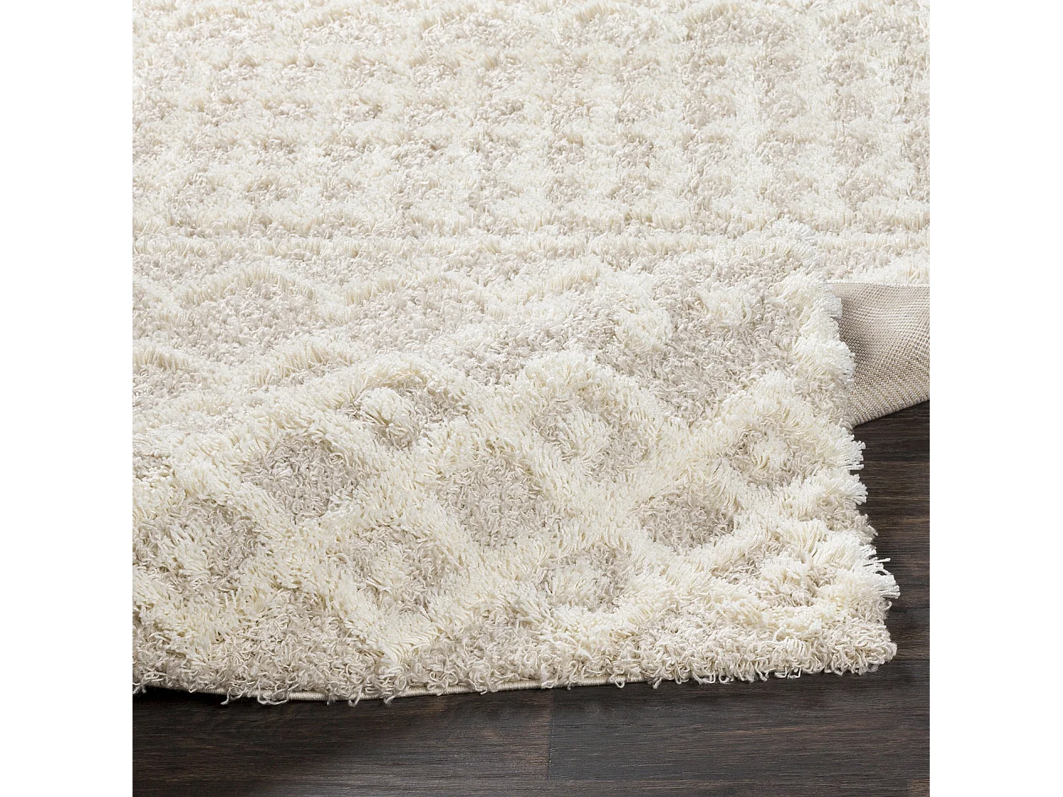 Tapis Shaggy Bohème - Ivoire/Beige - 160x220cm - NOUR