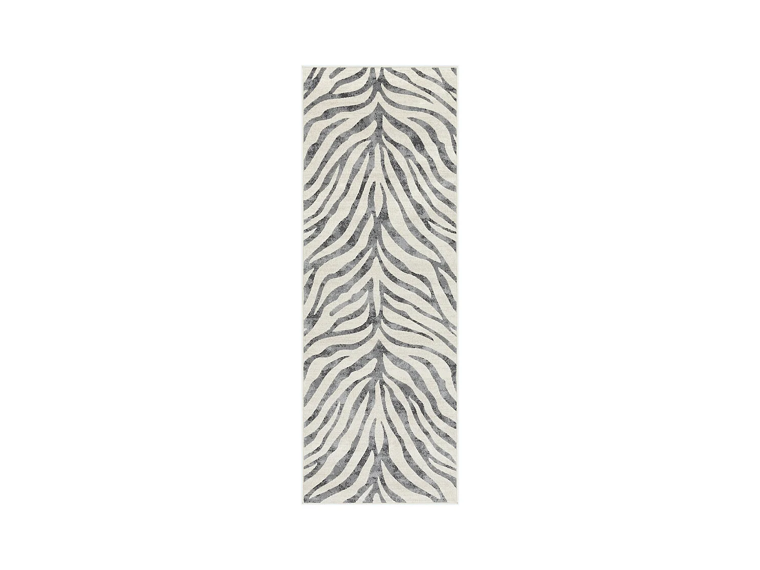 Boho Zebra Loper Gang - DonkerGrijs/Beige - 80x220cm - CYBELE