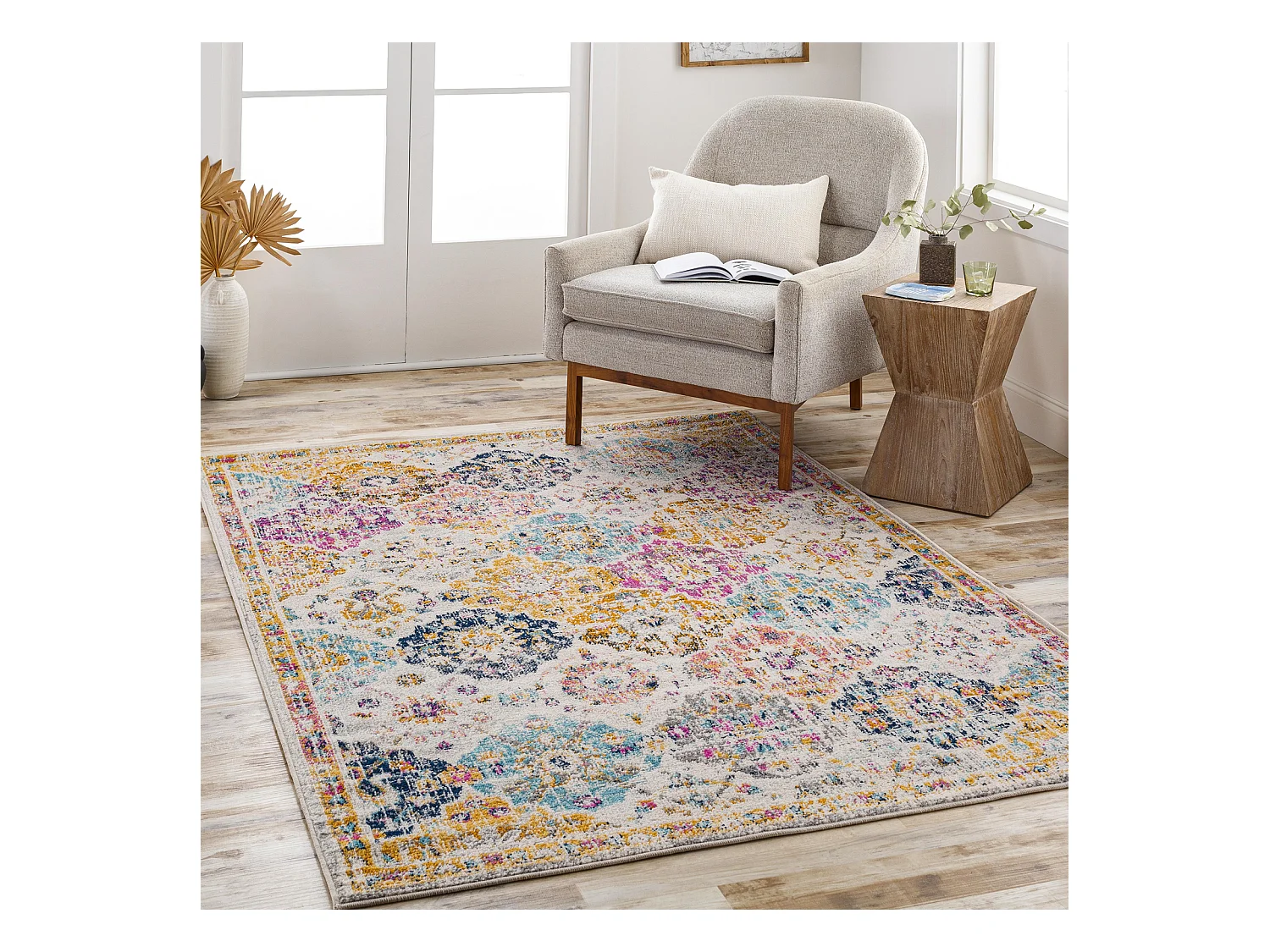 Tapis Vintage Oriental - Multicolore/Orange - 200x275cm - INES