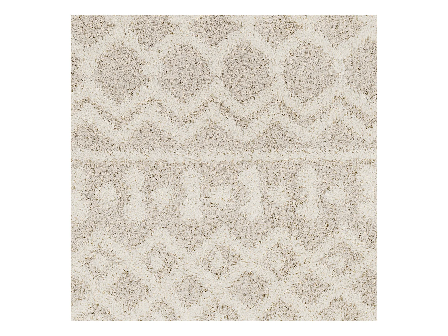 Tapis de Couloir Shaggy Bohème - Ivoire/Beige - 80x220cm - NOUR