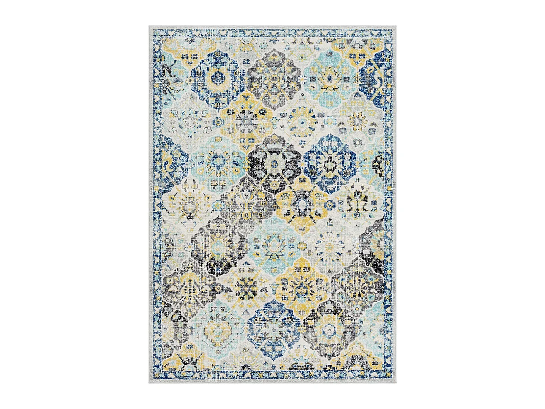 Vintage Oosters Tapijt - Meerkleurig/Blauw - 120x170cm - INES