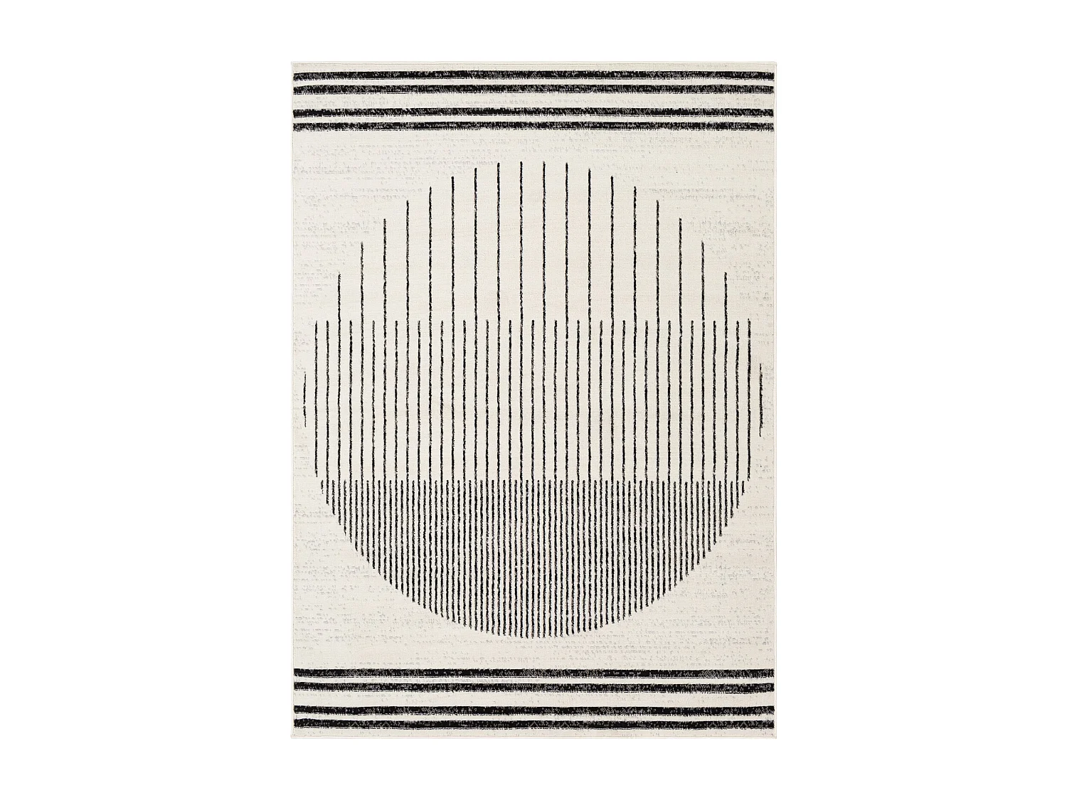 Modern Scandinavisch Tapijt - Wit/Zwart - 130x170cm - ENSO