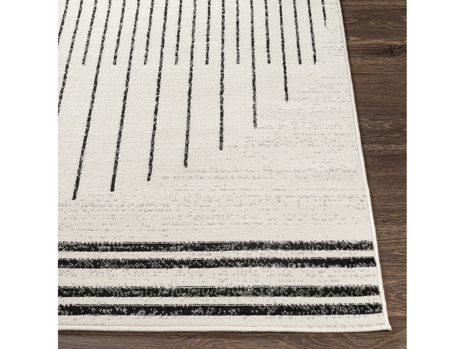 Modern Scandinavisch Tapijt - Wit/Zwart - 130x170cm - ENSO