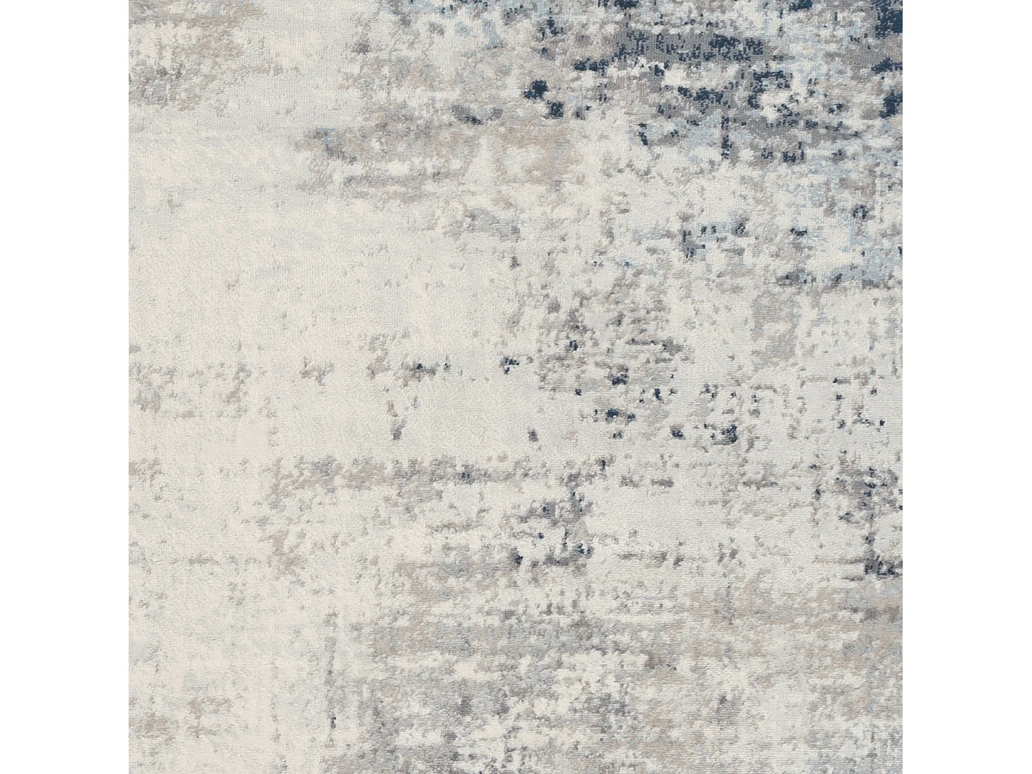 Tapis de Couloir Abstrait Moderne - Ivoire/Gris/Bleu - 80x220cm - ALIX