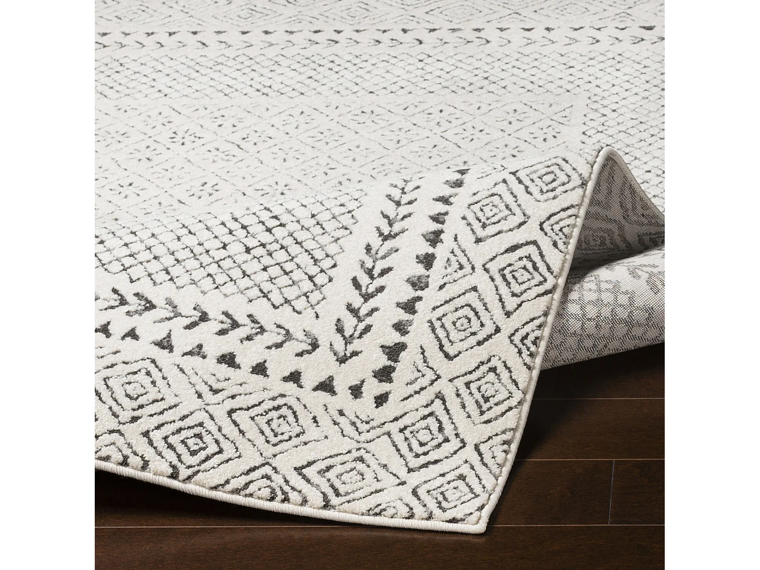 Tapis Scandinave Bohème - Gris/Beige - 160x220cm - AMBRE