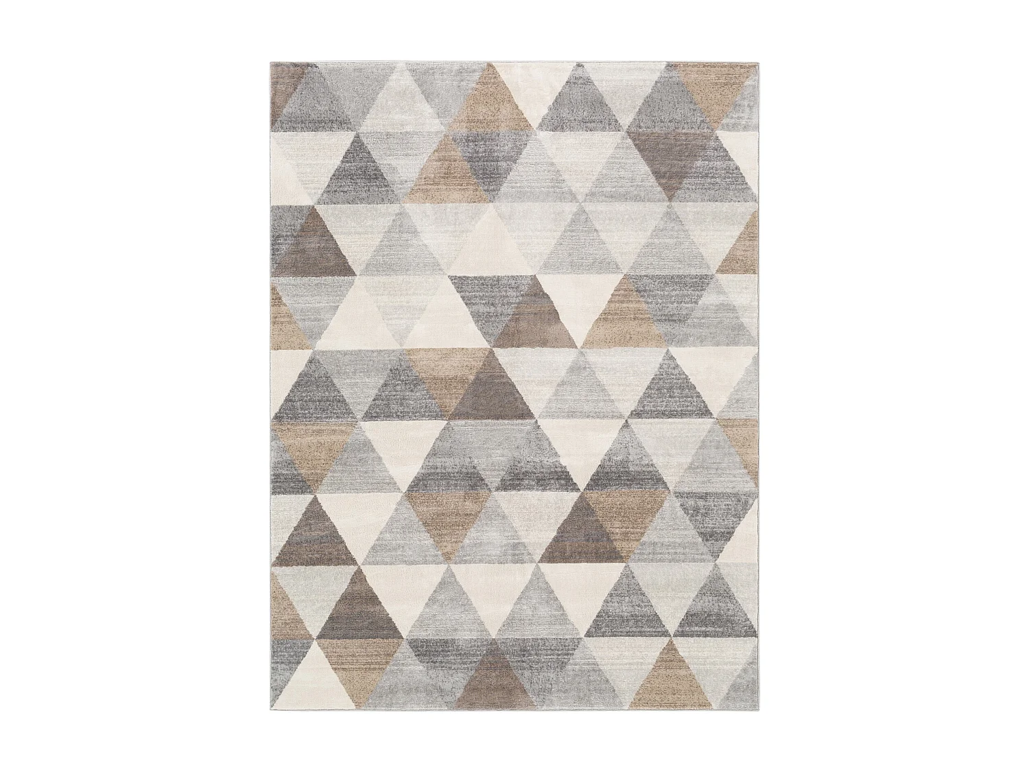 Tapis Scandinave Moderne - Blanc/Marron - 160x215cm - KATHERINE