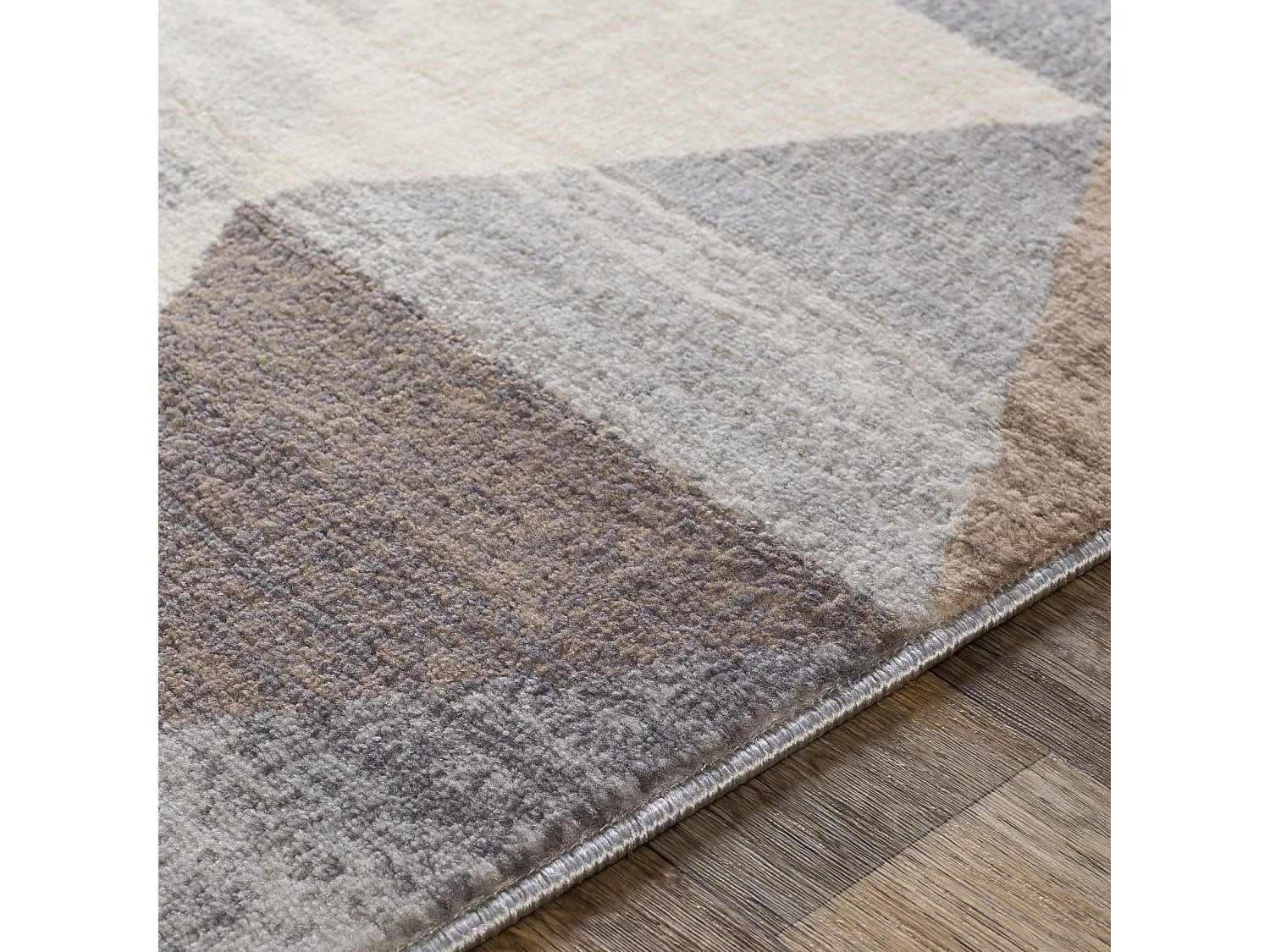 Tapis Scandinave Moderne - Blanc/Marron - 160x215cm - KATHERINE
