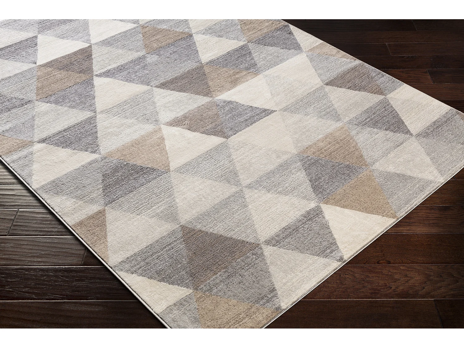 Tapis Scandinave Moderne - Blanc/Marron - 160x215cm - KATHERINE