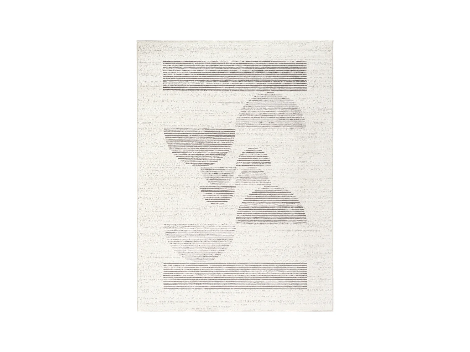 Alfombra Escandinava Moderna - Blanco/Gris - 152x213cm - HYEON
