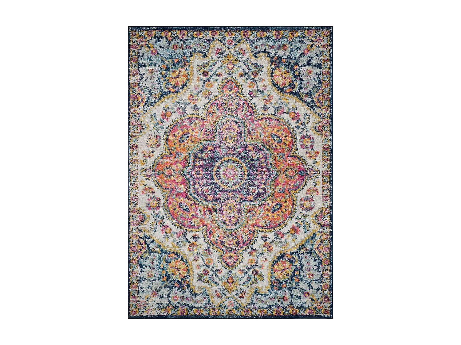 Vintage Oosters Tapijt - Meerkleurig/Roze - 200x275cm - JULIA