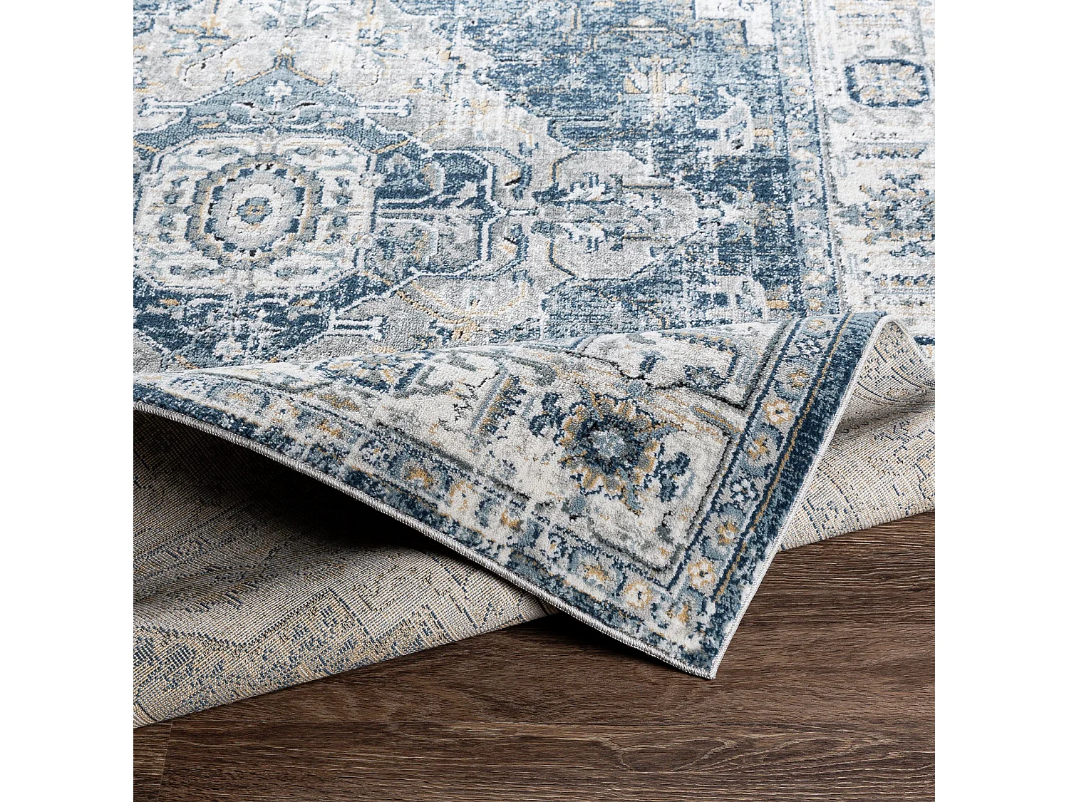 Vintage Oosters Tapijt - Blauw/Grijs - 160x220cm - DALILA