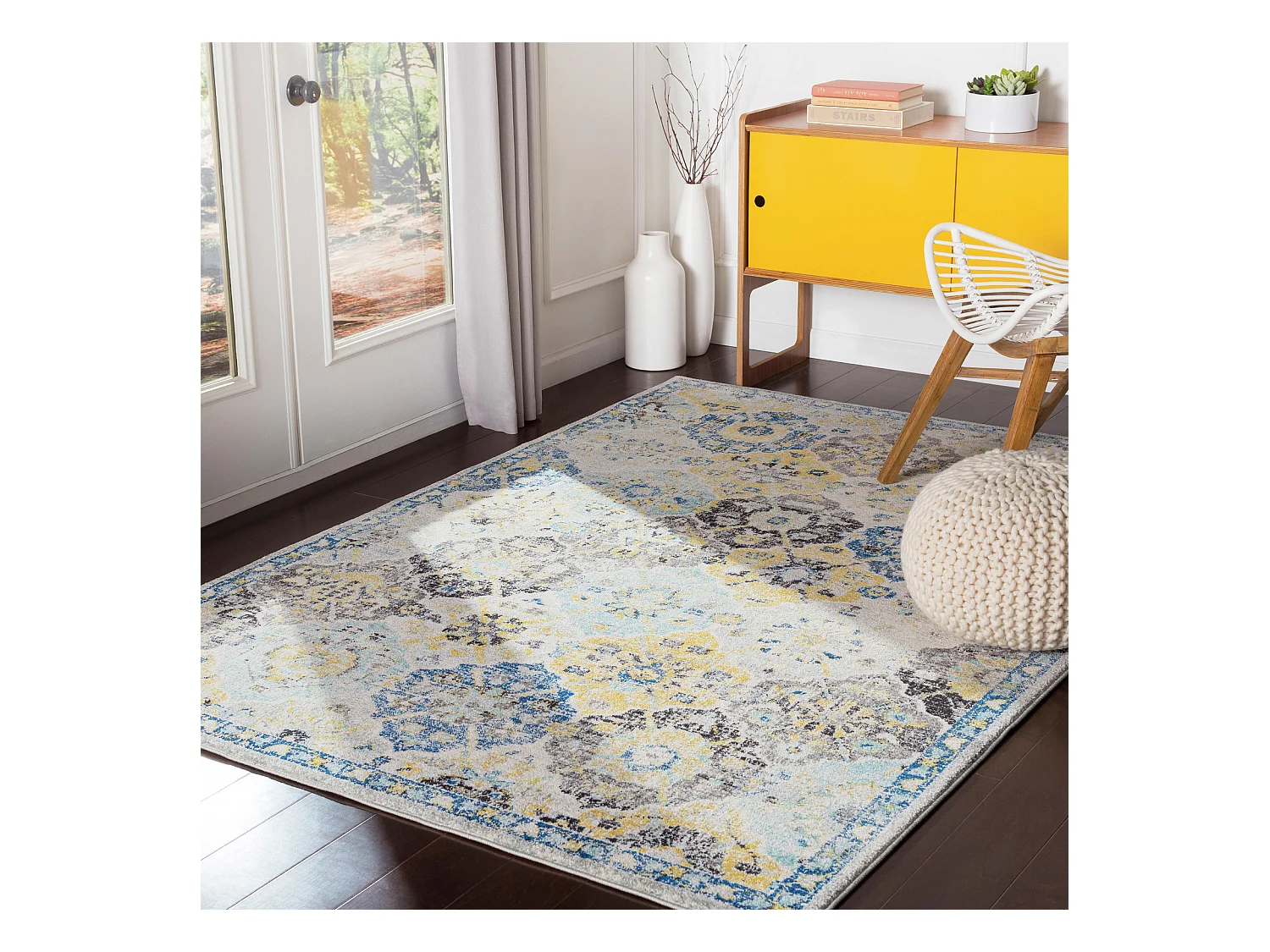Vintage Oosters Tapijt - Meerkleurig/Blauw - 160x220cm - INES