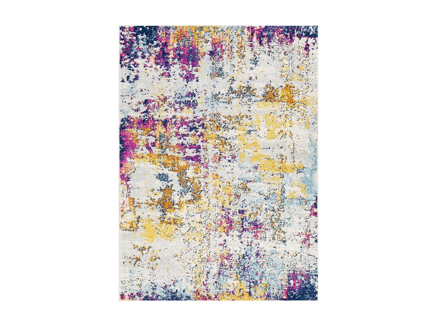Modern Abstract Tapijt SARAH - Blauw/Geel/Roze - 160x220cm - SARAH