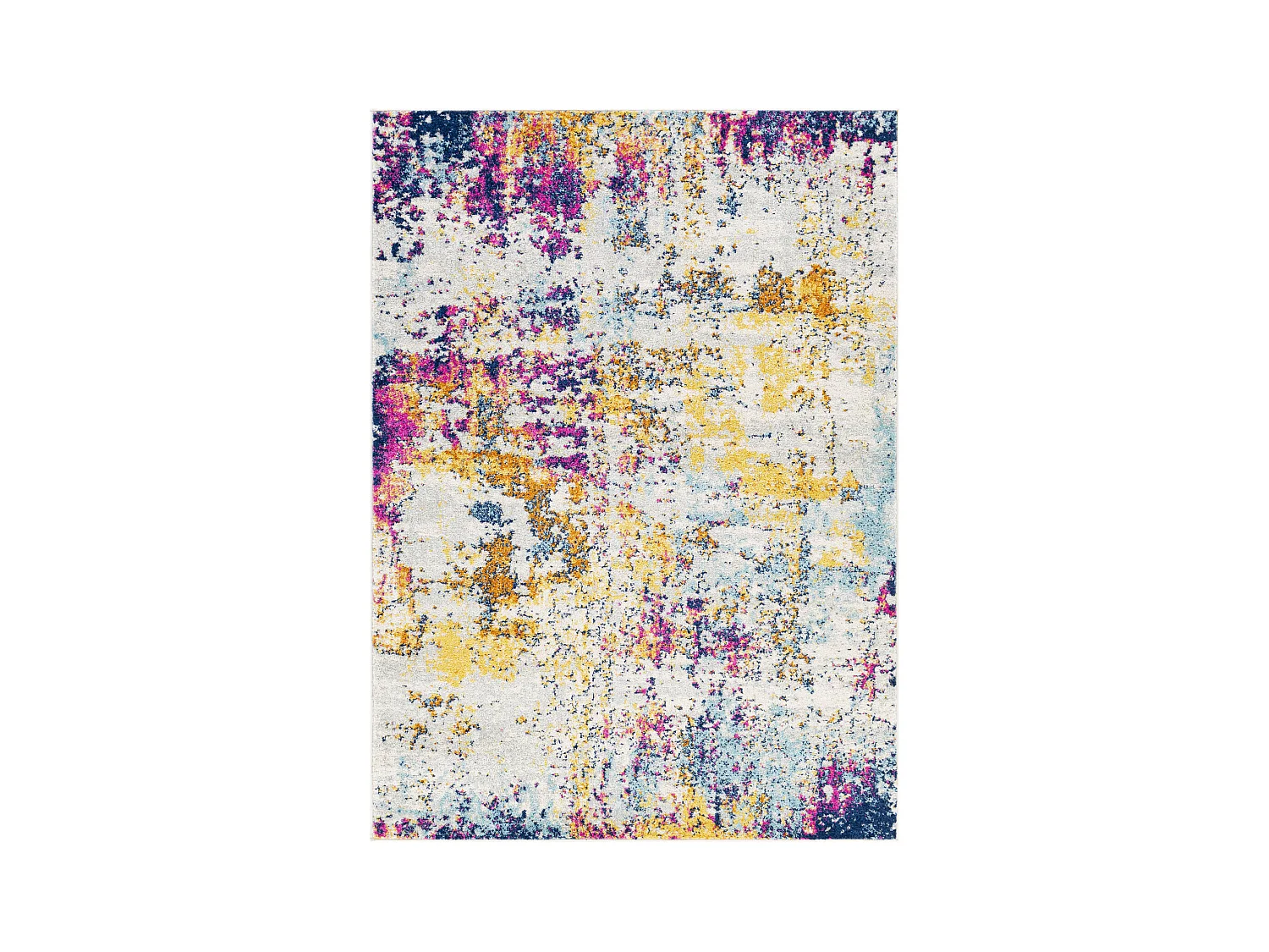 Tapis Abstrait Moderne - Bleu/Jaune/Rose - 160x220cm - SARAH