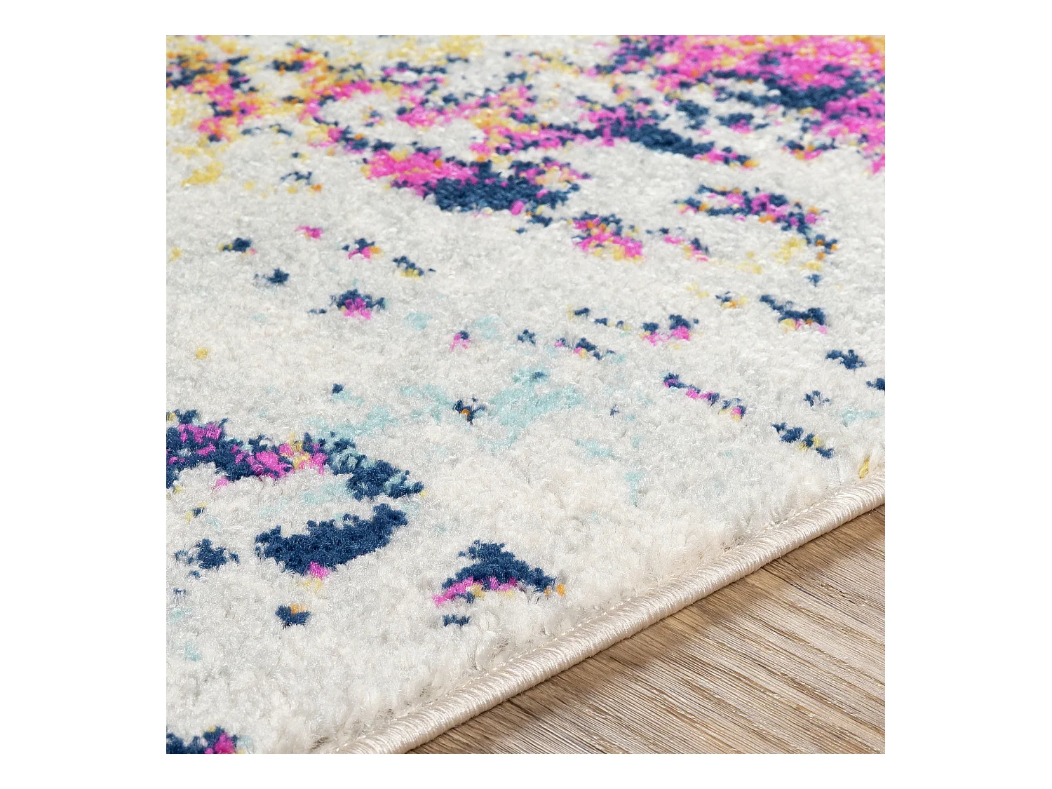 Modern Abstract Tapijt SARAH - Blauw/Geel/Roze - 160x220cm - SARAH