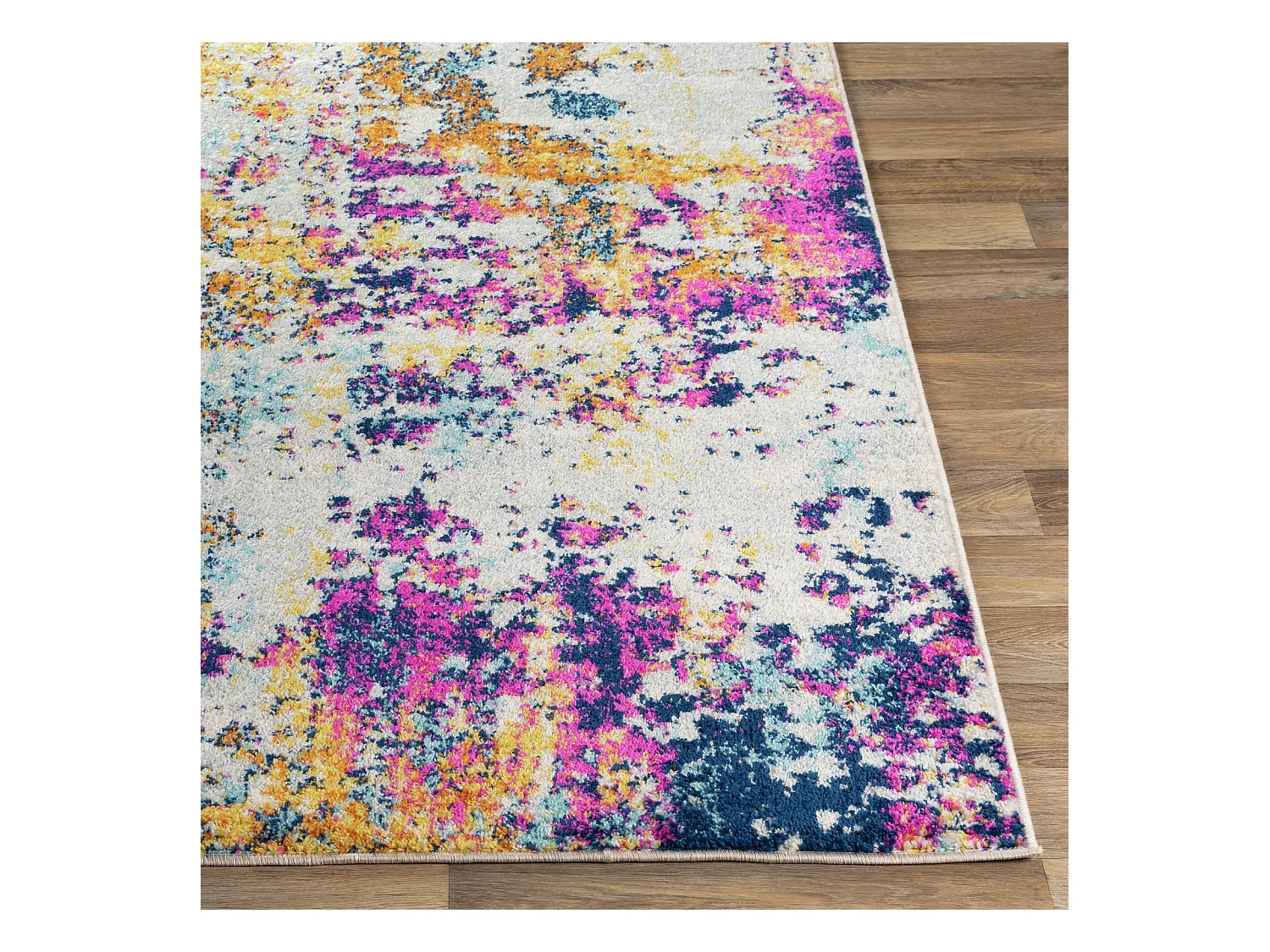 Modern Abstract Tapijt SARAH - Blauw/Geel/Roze - 160x220cm - SARAH
