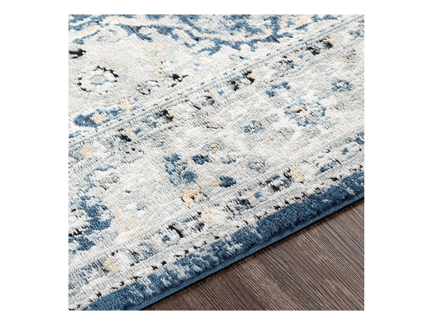 Tapis Vintage Oriental - Bleu/Gris/Jaune - 200x275cm - PETRA