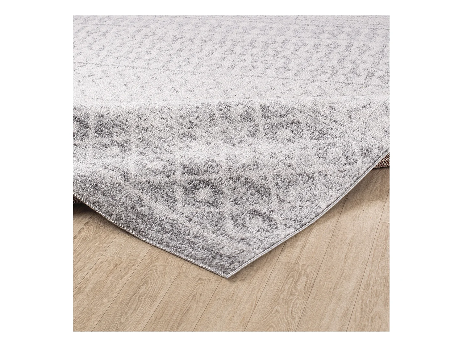 Tapis Scandinave Bohème - Gris/Blanc - 120x170cm - MILA