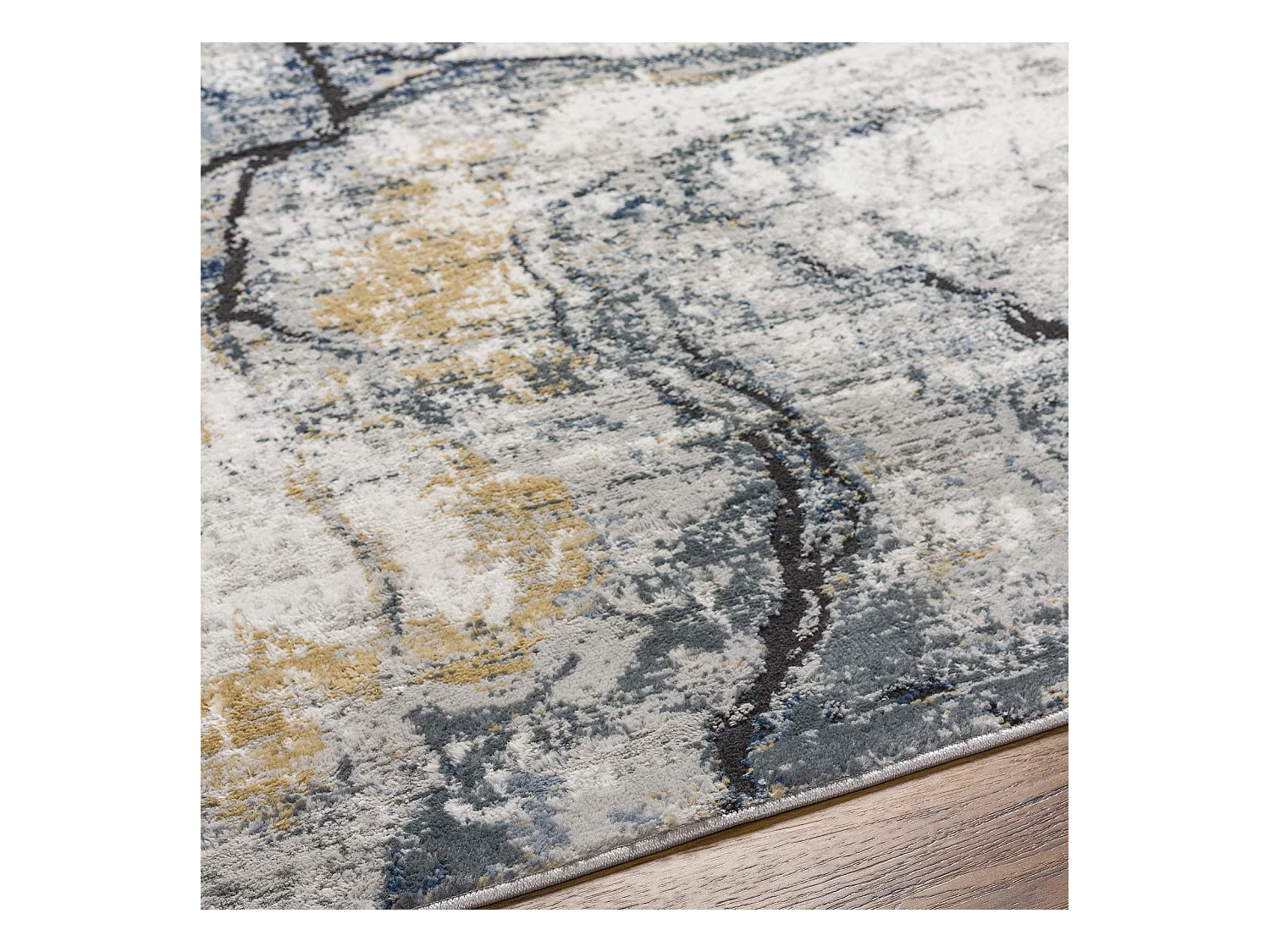 Modern Abstract Tapijt - Ivoor/Grijs - 200x275cm - LYNA