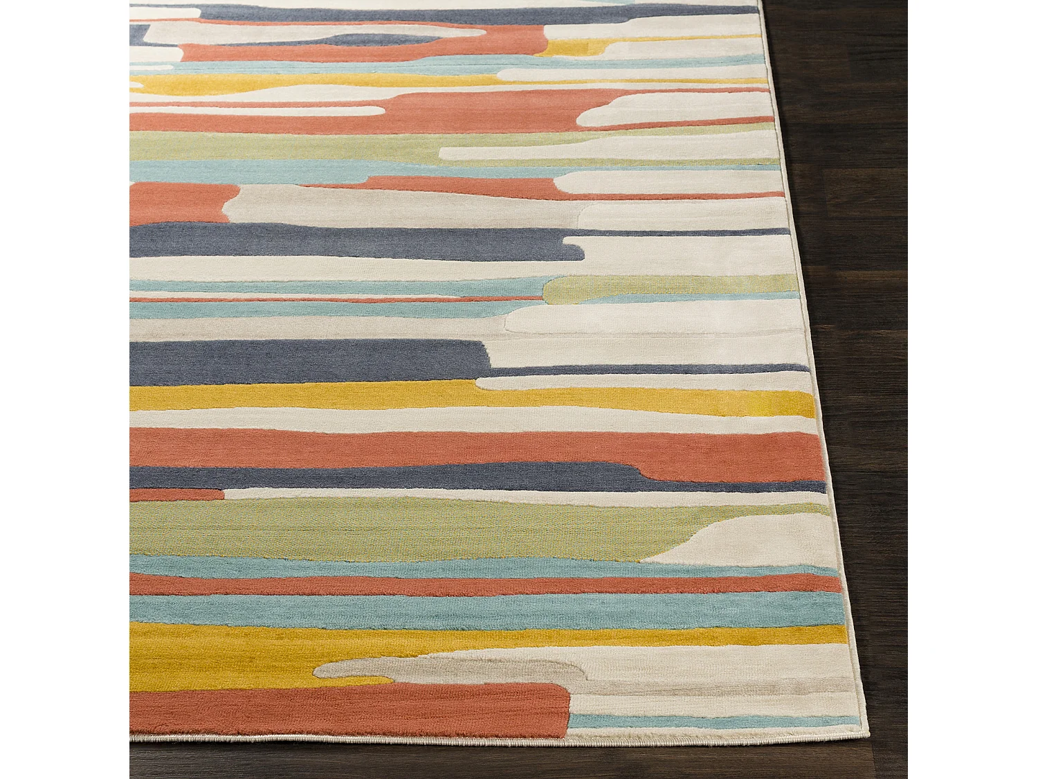 Alfombra Escandinava Moderna - Multicolor/Naranja - 160x220cm - ANAIS