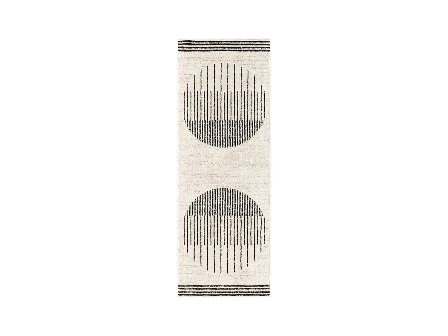 Modern Scandinavisch Loper Gang - Wit/Zwart - 80x220cm - ENSO