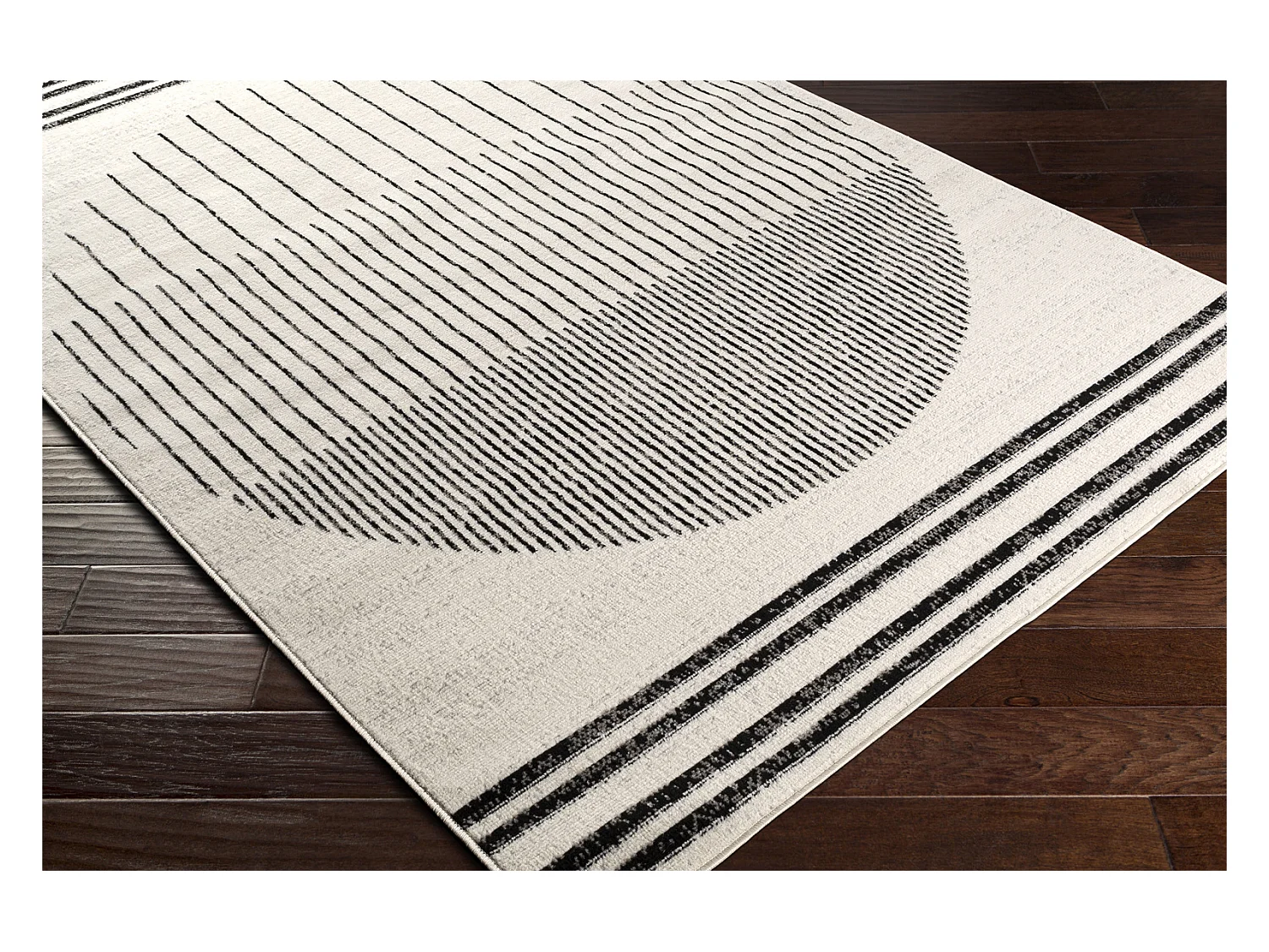 Modern Scandinavisch Loper Gang - Wit/Zwart - 80x220cm - ENSO